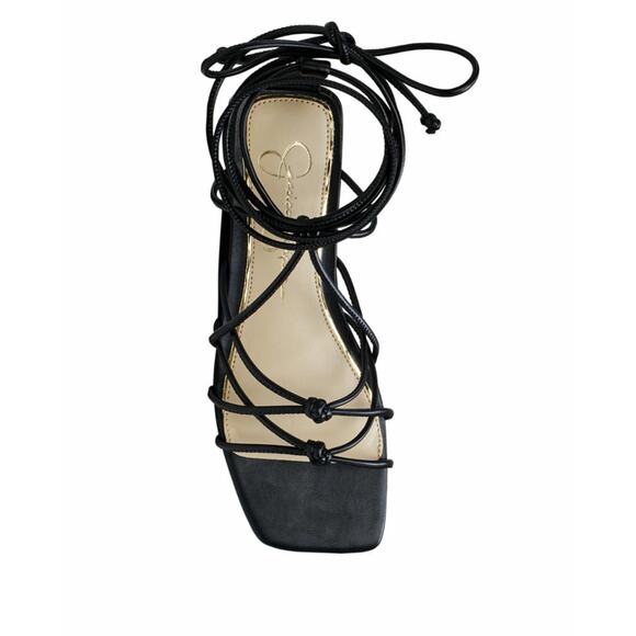 JESSICA SIMPSON Women's hasca Ankle-Tie Lace, Black Size 5M - Picture 4 of 4